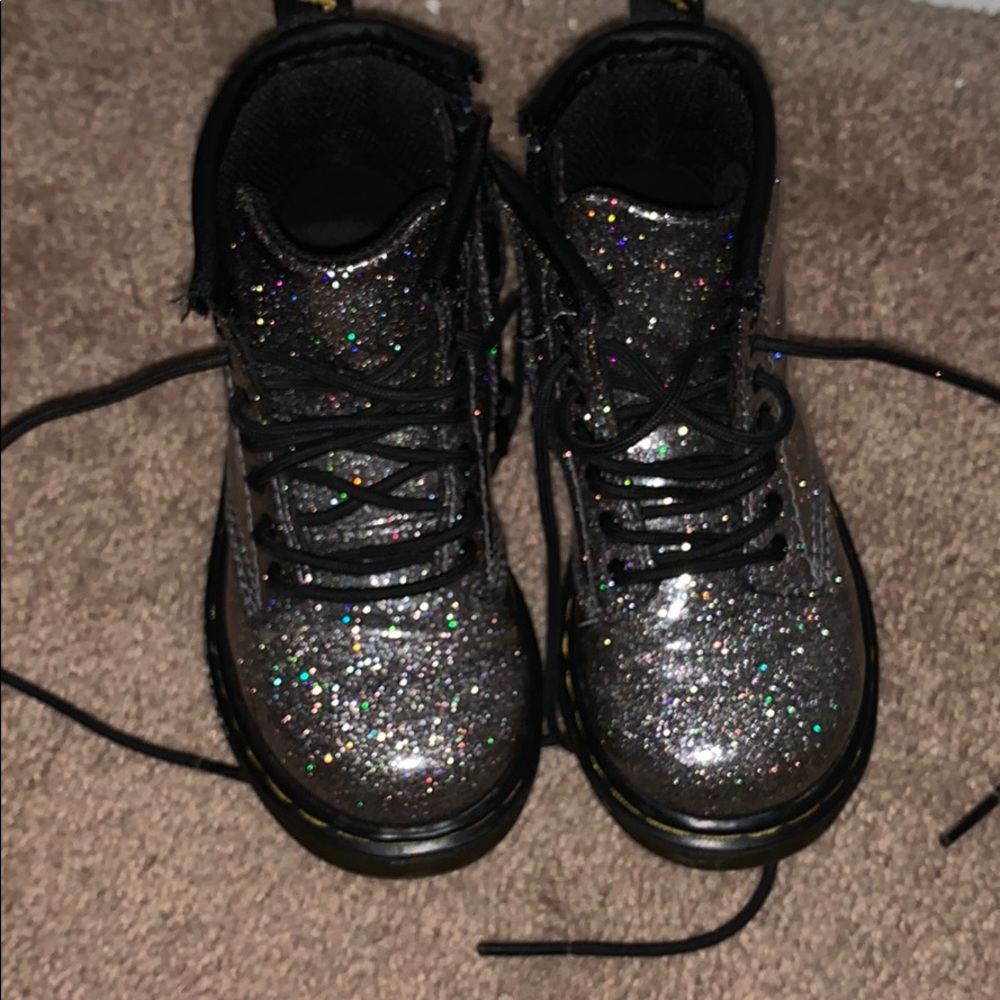 Sparkle grey dr martens